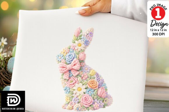 Bringing Cozy Texture to Spring Projects with Faux Yarn Easter Bunny PNG