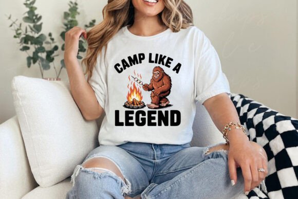 Camp Like a Legend: Bigfoot Camping PNG for Outdoor Designs