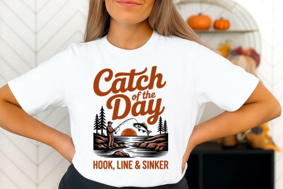 Catch of the Day Fishing Illustration: A Vintage Emblem for Modern Brands