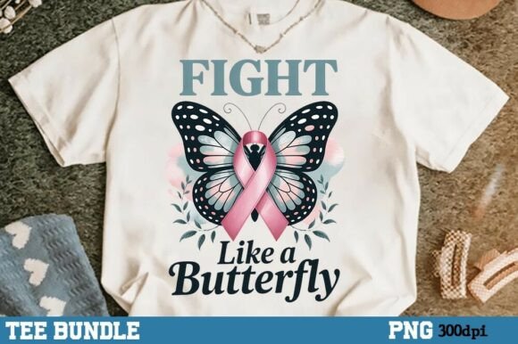 Fight Like a Butterfly Breast Cancer PNG: Strength & Elegance