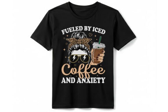 Iced Coffee and Anxiety T-Shirt: A Graphic Tee for the Modern Multitasker