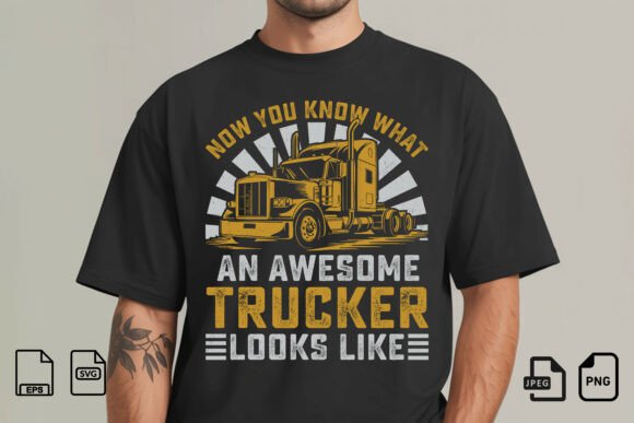 The Awesome Trucker Looks Like Shirt: Bold Design for the Road